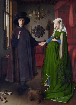  esposa Lienzo - Retrato de Giovanni Arnolfini y su esposa Renacimiento Jan van Eyck